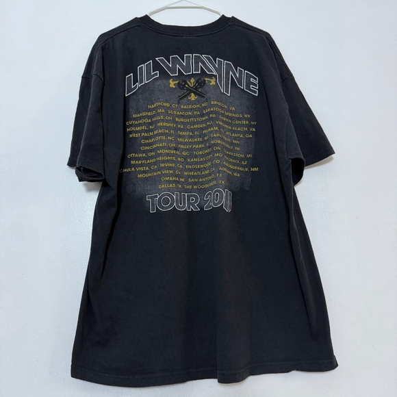 Lil Wayne Black Tour 2011 Men's Delta Pro Weight Tag Rap T-shirt 2XL - Picture 3 of 6